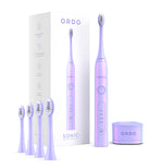 Ordo Sonic+ Toothbrush & 4x Brush Head Bundle - Pearl Violet